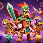 Join the excitement at TR88 CHÍNH THỨC with dynamic lottery balls and festive decorations.