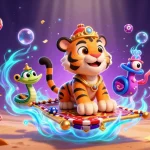 Experience thrilling wins at f168 with a lively scene of gambling excitement featuring colorful lottery elements.