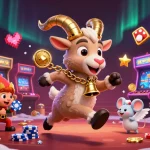 Experience thrilling games at 98win casino, featuring lively characters and vivid arcade machines.