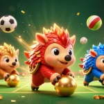 Watch 789b rival pangolins compete in a thrilling casino game with vibrant sports elements.