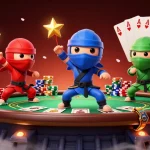 Experience thrilling gameplay with 98win as chameleon ninjas master poker in an elite casino setting.