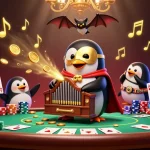 Experience the excitement of 11WIN with a vibrant casino scene featuring a phantom penguin and rich game elements.