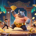 sunwin players join the excitement as the sumo beetle champion stomps, unleashing a shower of golden coins