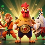Experience thrilling gaming action at 555win with dynamic characters and vibrant casino elements.