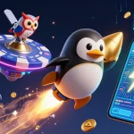 Engage with UU88's thrilling experience through a dynamic 3D casino adventure featuring crypto coins, a golden penguin, and more!