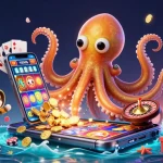 Engage with xo 88's vibrant casino adventure featuring a golden kraken, diving cat, and slot game action!