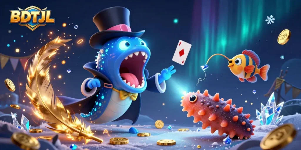 Experience thrilling BDTJL gameplay with captivating characters in a vibrant casino scene.