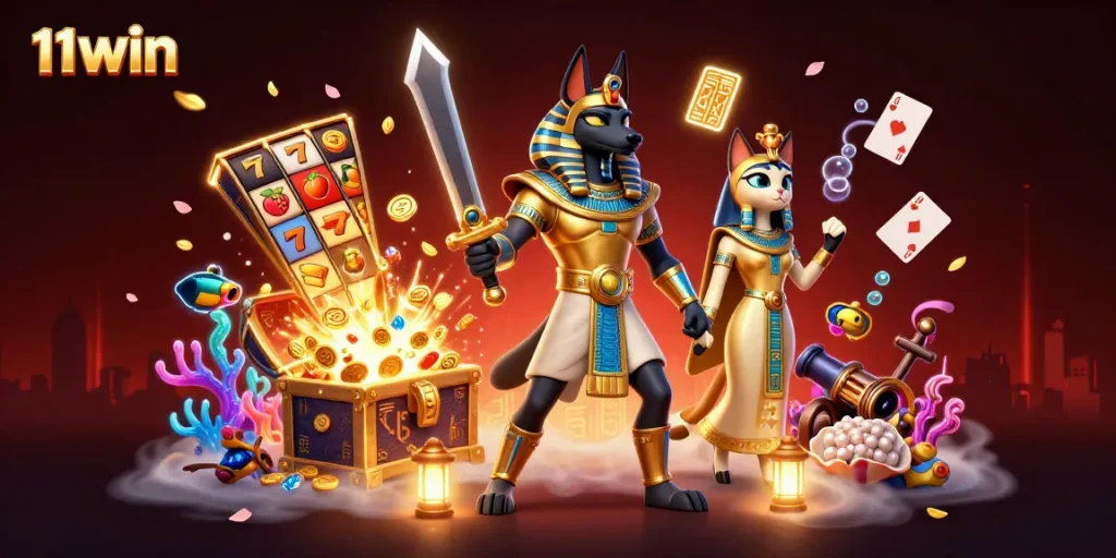 Engage with the thrilling atmosphere of 11WIN while exploring vibrant slots and ancient motifs.