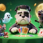 Engage in thrilling b52 gameplay with a cartoon-style casino scene featuring quirky characters and vibrant elements.