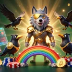 S8 promotes winning strategies with a vibrant 3D casino scene of Odin and ravens, showcasing slot and crypto elements.
