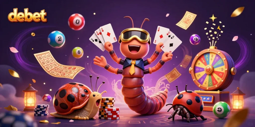 Experience debet excitement with a millipede dealer, lottery elements, and vibrant casino scene.