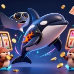 Experience the thrill of 23win with vibrant casino games, slot reels, and golden coins in a dynamic 3D illustration.