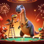 Engage with Nhà cái W88 in a vibrant 3D casino scene featuring action and excitement.