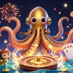 Experience excitement with tx88's dazzling kraken and vibrant gaming elements in a thrilling 3D scene.