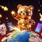 Experience excitement in op88ac with a constellation bear scooping coins in a vibrant casino world.