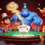 Engage with new88 at a vibrant poker game scene featuring colorful chips and characters.