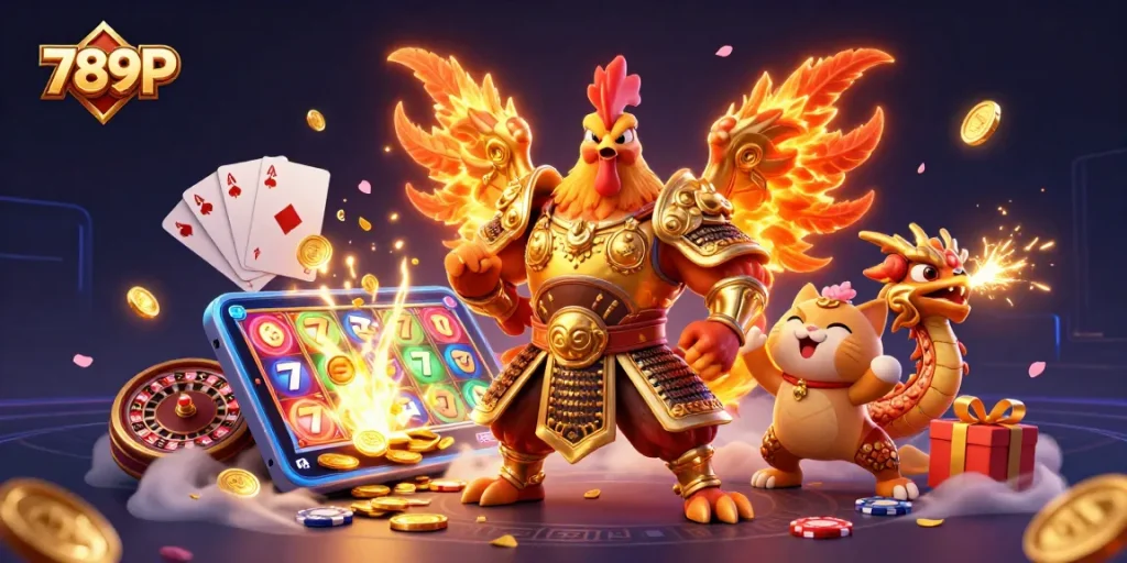 Engage with 789P's vibrant casino experience featuring characters and gaming elements.