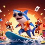 Surf the waves of gold coins at pulsesoftware with vibrant casino-themed characters and thrilling elements.
