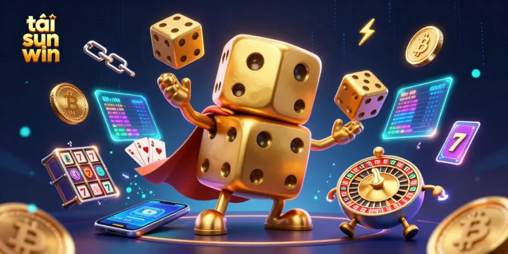 Experience the thrill of tải sun win with casino elements and a dazzling scene.