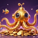 Experience sv88 slots with a 3D kraken submarine bursting through coins and animated games.