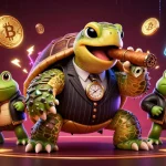 Experience the thrill of sunwin casino with a dynamic turtle mobster scene, showcasing vibrant casino elements.