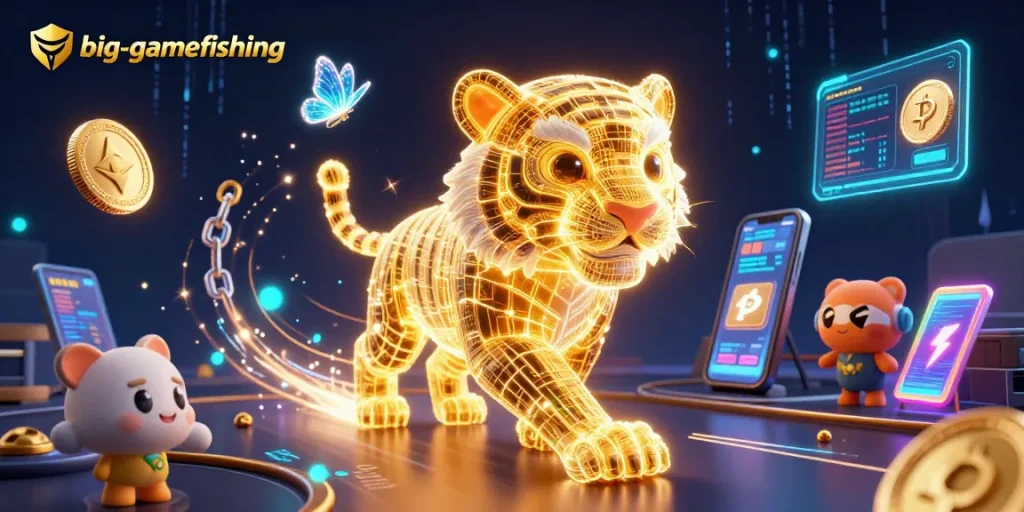 Experience big-gamefishing excitement with vibrant casino visuals and digital energy.