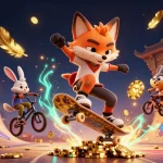 Engage with Typhu88 in a dynamic casino scene showcasing thrilling antics, colorful elements, and immersive graphics.