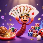 Experience F168's vibrant casino action with a cartoon dealer and exciting game elements.