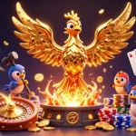 Experience exciting gameplay with mygamefishing's vibrant casino elements and golden visuals.