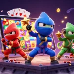 Experience thrilling gaming at BL555 with ninja chameleons and vibrant casino elements