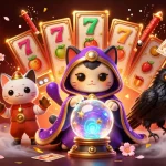 Experience RIKVIP's vibrant gaming world with a fortune teller cat and thrilling slot adventures.