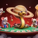 Experience thrilling bets in the cosmic game world of Idea Bash blog with vibrant poker-themed 3D illustration.