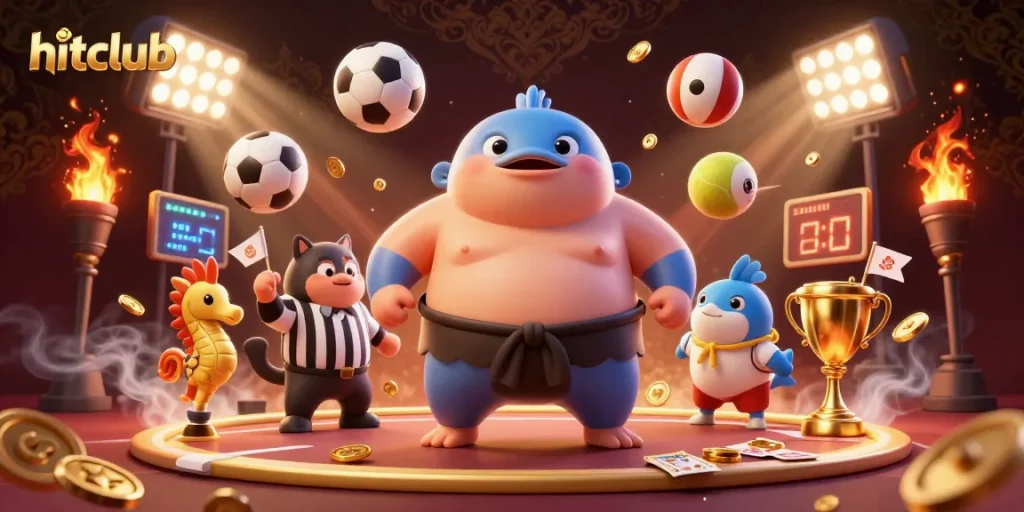 Experience thrilling gameplay at hitclub with a lively underwater casino scene featuring unique characters.