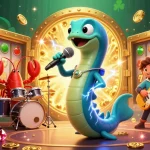 Engaging scene at 9bet's underwater casino featuring an electric eel DJ and dynamic elements.